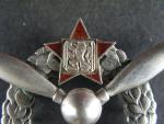 Odznak pro leteckého mechanika 1953-54, punc Ag 800, sign FP