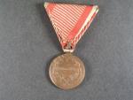 Bronzová medaile za statečnost, původní vojenská stuha, vydání 1917 - 1918