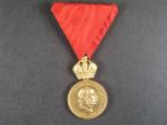Vojenská záslužná medaile Signum Laudis F.J.I. původní civilní stuha