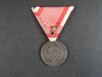 Medaile za statečnost II. třídy, Ag, původní vojenská stuha, vydání 1914 - 1917