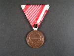 Bronzová medaile za statečnost, varianta, nová vojenská stuha, vydání 1914 - 1917