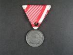 Bronzová medaile za statečnost, náhradní kov, nová vojenská stuha, vydání 1914 - 1917