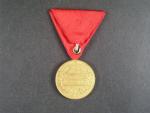 Vojenská jubilejní pam. medaile z r.1898, bronz, nová stuha