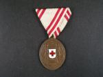 Bronzová čestná medaile za zásluhy o červený kříž, původní stuha