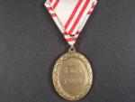 Bronzová čestná medaile za zásluhy o červený kříž s válečnou dekorací, nová stuha