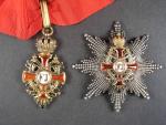 Řád Františka Josefa I., komandér s hvězdou, výrobce Gebr. Resch, hvězda VM, punc Au, v bezvadném stavu s původním závěsem a stuhou