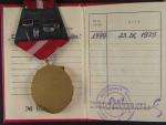 Řád Rudáho praporu práce + etue a řádová knížka na ČS občana