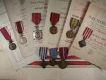 Konvolut vyznamenání a dekretů na jméno ballý, vál. kříž 1918, medaile vítězství, revoluční med. med. dělostřelectva čs.vojska na rusi atd.