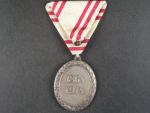 Stříbrná čestná medaile za zásluhy o červený kříž s válečnou dekorací, Ag