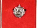 Odznak Vzorný učitel, punc Ag, etue, výrobce Mincovna Kremnica