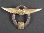 Pilotní odznak pro ČS. sportovní letce z r. 1946 č.1207, punc Ag