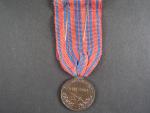 Medaile II. pluku Stráže Svobody, oválné ouško, provazkova stuha