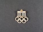 Odznak z XI. olympiády v Berlíně 1936, 33 x 30 mm