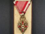 Řád Františka Josefa I. rytíř, zlacený bronz, výrobce MAYERS & SOHNE, orig. etue