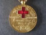 Medaile za zásluhy o Červený kříž 1912-1913, zlacená bronz, originální etue