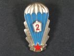 Odznak výsadkového vojska 2. třídy z obdobi 1965-1992 č.35908, druhý typ