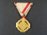 Jubilejní kříž 1908 na vojenské stuze