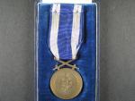Československá vojenská medaile Za zásluhy, bronzová + etue