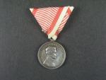 Medaile za statečnost II. třídy, Ag, původní vojenská stuha, vydání 1917 - 1918