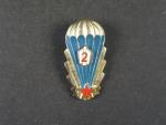 Odznak výsadkového vojska 2. třídy z obdobi 1965-1992 č.18765, druhý typ