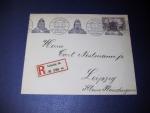 R-dopis se. zn. Mi. č. 80A se troj. razítkem Leipzig 18.10.1913, 2800 MiM, bezvadný