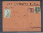 Dopis z Tuzla zaslaný do Prahy pod razítkem Tuzla 22.12.1917.