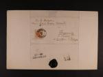 skl. dopis z r. 1855 na hraběte Belcrediho frank. zn. Fe. č. 3, typ IIIa, pod. raz. BAHNHOF BRÜNN 21.9., průch. a přích. raz.