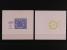 ČESKOSLOVENSKO (1945-1992) - zkusmý otisk rytiny zn. č. 2959 - fázový otisk v barvě modré a dtto v barvě žluté na kouscích papíru bez lepu