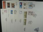 kompletní ročník obálek FDC 2000, kat. číslo 243 - 279, celkem 35 ks