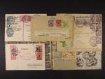 sestava 9 ks inflačních celistvostí z r. 1923, pestré, zajímavé, násobné frankatury, zajímavé, k prohlédnutí