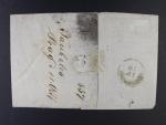 skl. dopis z r. 1857 frank. zn. Fe. č. 3 HP, typ IIIb, pod. nádražní raz. PRAG BH 11.10., přích. raz.