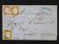Itálie - Sardinie - skl. dopis z r. 1863 do Anglie frank. zn. Mi. č. 11 (2x), Mi. 13, pod. raz. LIVORNO 23.GIU.63, průch červené raz. LONDON, přích. raz., dopis vodorovně mimo zn. preložen, zk. Bolafi
