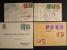 ČSR (1918-1939) - Ostatní celistvosti - sestava 4 ks celistvostí z let 1924 - 30 do Švýcarska, Belgie, USA a Holandska, zajímavé frankatury