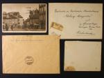sestava 4 ks dopisů z let 1919 - 20 (2x RECO) do Holandska, Německa, Anglie a USA, zajímavé frankatury