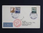 Německo - dopis do Brazílie se zn. Mi. č. 533, 606 a 607 s pod. raz. DEUTSCHE LUFTPOST EUROPA-SÜDAMERIKA LUFTSCHIFF HINDENBURG 1. FAHRT 1.4.36, na zadní straně příchozí razítko