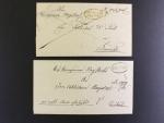 skl. dopis z r. 1839 do Lomnice s ovalnym raz. KREMSIER FRANCO a dopis z r. 1848 s ovalnym raz. KREMSIER, dobra kvalita