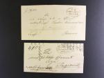 dva skl. sluzebni dopisy z r. 1837 a 1851 se sluzebnimi raz. POSTDIRECTION BRÜNN, dobra kvalita