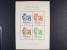 Filatelistické nálepky  - Propagační aršík ke světové výstavě poštovních známek PRAGA 1950 v horní části rožky a uprostřed mírně ohlý