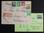 R-celistvost do Vídně s pestrou frankaturou a pod. kulaté raz. LUNDENBURG 2 18.10.38 a pohlednice do Vídně s řádk. raz. LUNDENBURG 10.10.38, dobrá kvalita, zajímavé