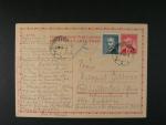 CDV č. 84 dofrank. do Německa, pod. raz. HABARTICE U FRÝDLANTU 6.8.49 + fialové raz. CENSURA FRÝDLANT V ČECHÁCH, dobrá kvalita