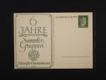 KL s přítiskem 6 JAHRE 1935 - 1941 Sammler Gruppen Alles für Deutschland, nepoužitá