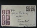 sestava 5 ks dopisů z období měnové reformy s raz. Z 8. 9. 10. 15. a 17.6.1953, zajímavé pestré násobné frankatury