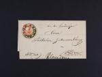 Skl. dopis z r. 1860 frank. zn. Fe. č. 13 II s dvoukruh. ozdobným raz. BOEH .BROD 7.3. + přích. raz. PLANIAN
