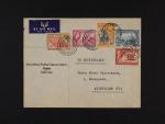 Gold Coast - let. dopis do Švýcarska frank. zn. Mi. č. 138, 140, 143 - 5, raz. KUMAS 16.My.53