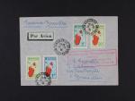 Madagaskar - let. dopis do Belgie frank. let. zn., pod. raz. TANANARIVE 26.10.36 + let. kaset a prich. raz.