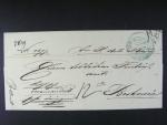 skl. dopis z r. 1848 do Boskovic s pod. zelenomodrým raz. PROSNITZ RECOMMANDIRT