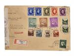 sestava 4 ks celistvostí (1x RECO) do Protektorátu, zajímavé pestré frankatury, cenzurní pásky a raz.