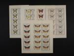 zn. č. PL1526 - 1531 Motýli, TD A,C,A,A,B,A, pěkné stavy