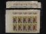 Československo - Desetibloky - zn. č. PL1394-9 kompletní sestava variant nápisů (10ks), 1xPL1395 lehký ohyb pravého horního rožku