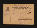 celistvost do Čech s pod. raz. K.u.K. FPA No. 472 11.2.18 + fialové útvarové raz. K.u.K. LUFTFAHRTRUPPE BALLONKOMPAGNIE Nr. 21, zajímavé